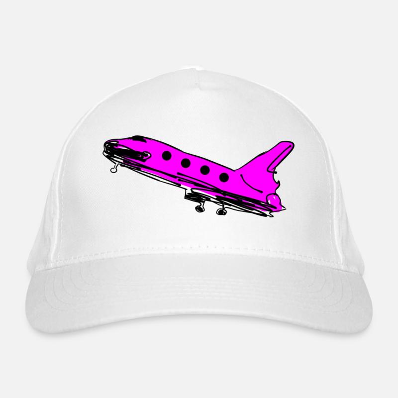 pink rocket travel travel fly rocket Organic Baseball Cap