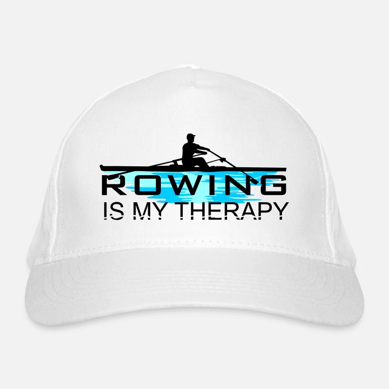 Rowing is my therapy, rowing, rowing Organic Baseball Cap