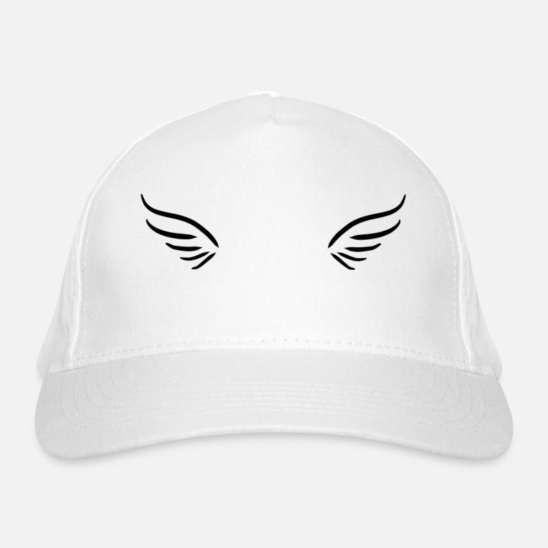 two wing angels fly symbol protect Organic Baseball Cap