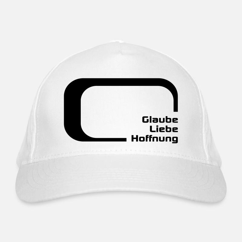 glaube liebe hoffnung Bio-Baseballkappe