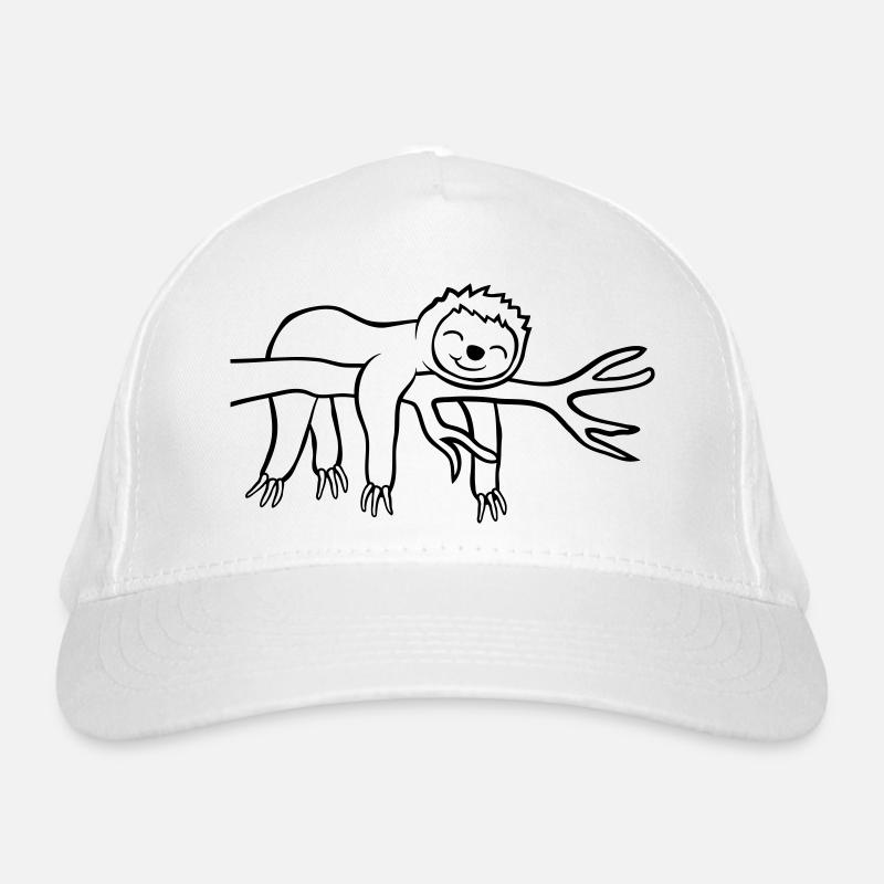 Tired hanging sloth Organic Baseball Cap