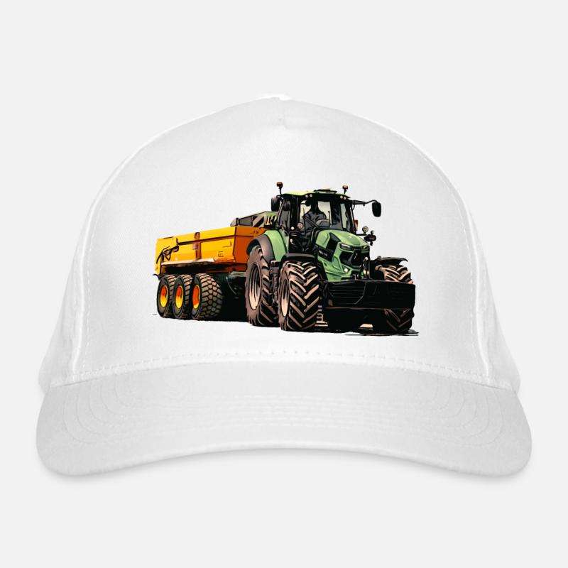Traktor mit Anhänger Kipper Bio-Baseballkappe