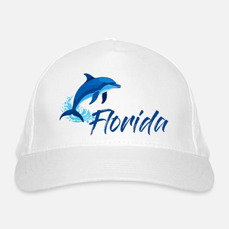 Dolphin Florida Vacation Organic Baseball Cap