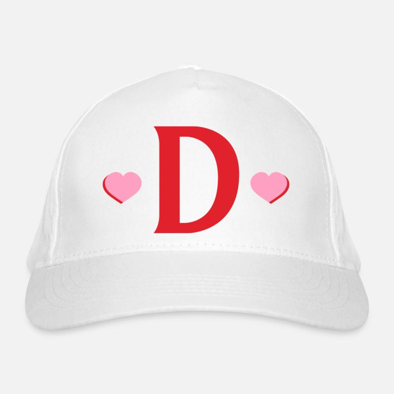 Lettre d cœurs rouges Casquette classique bio