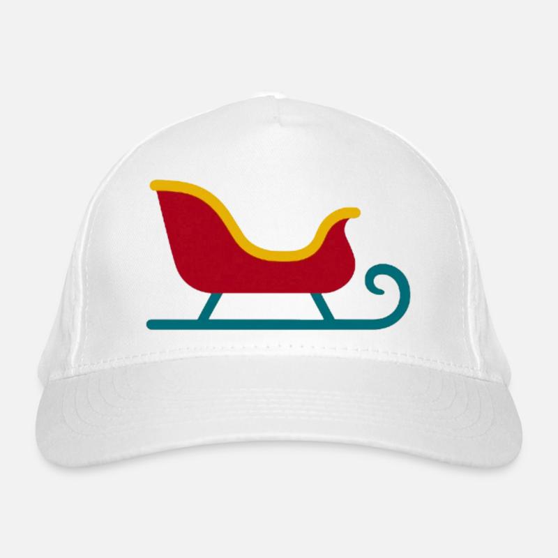 Retro Schlitten Silhouette Bio-Baseballkappe
