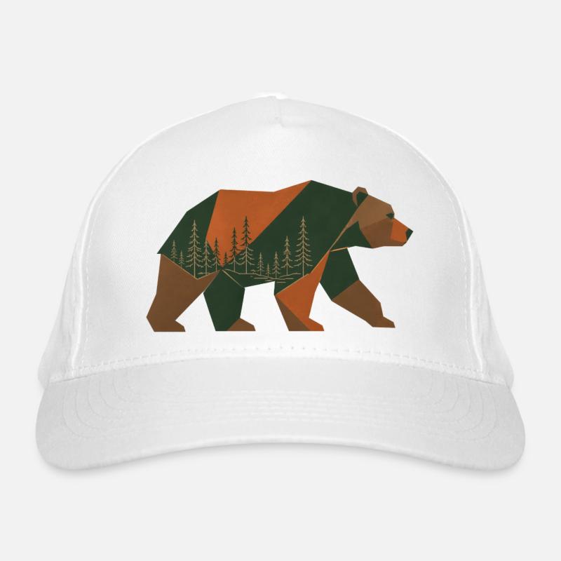 Ours de la forêt géométrique Casquette classique bio