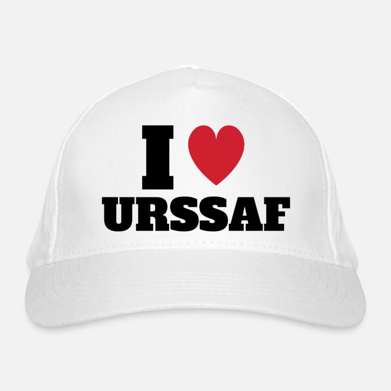 Ich liebe URSSAF Bio-Baseballkappe
