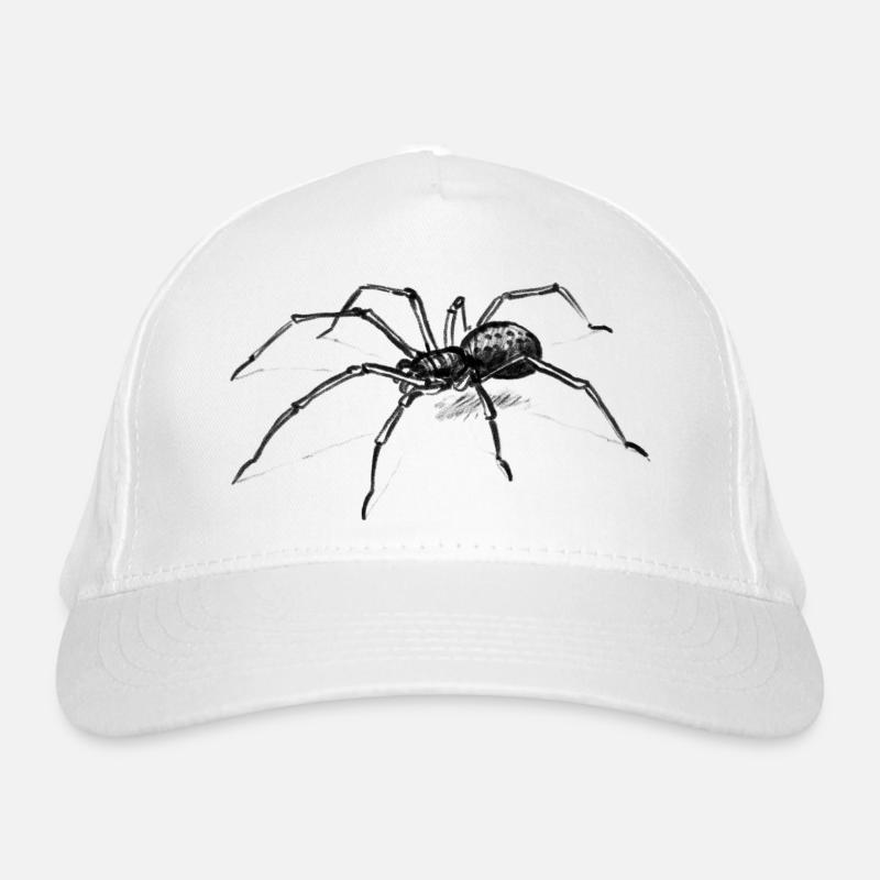 Dunkle Spinne Illustration Tier - lllustration Bio-Baseballkappe
