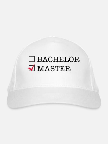 Master - Bio-Baseballkappe - Weiß - Vorne