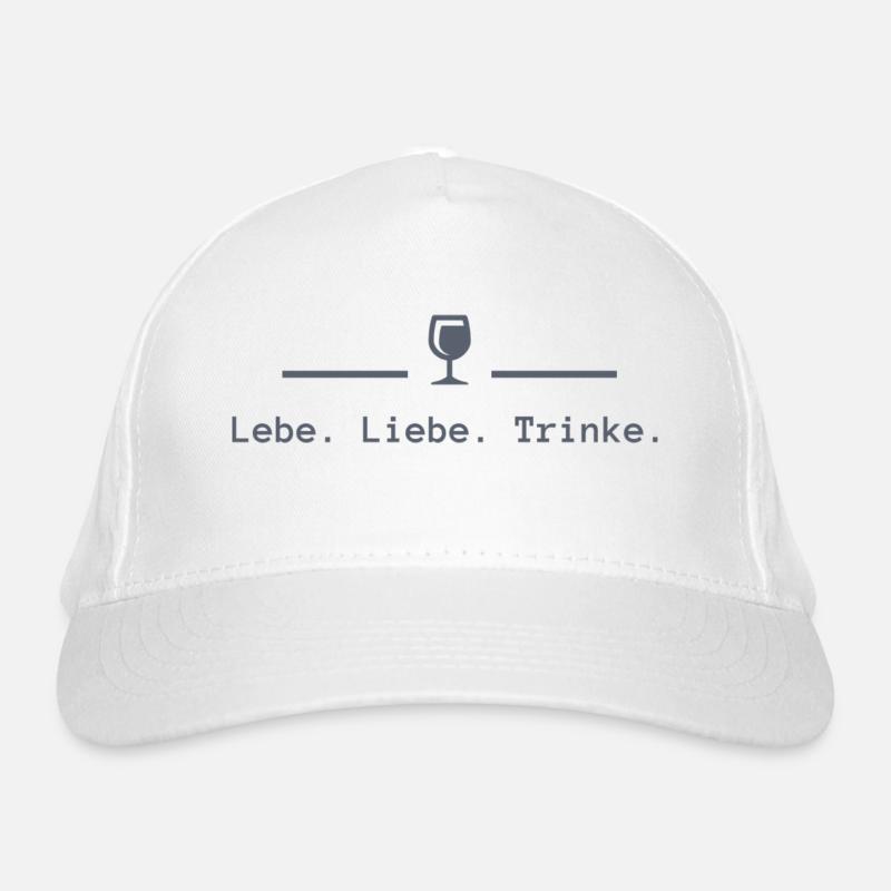 Lebe. Liebe. Lache. Bio-Baseballkappe