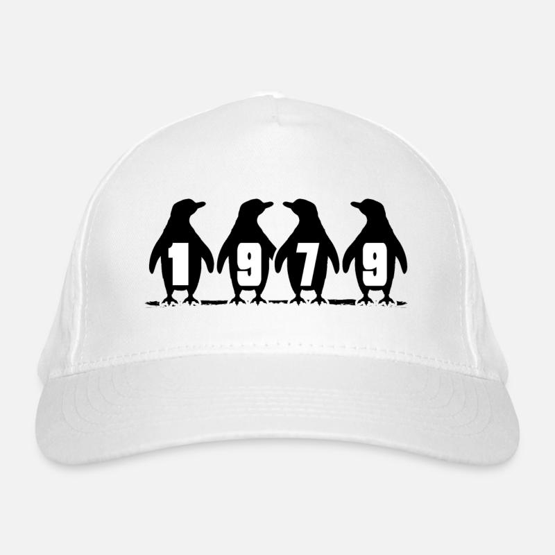 1979 pinguin geburtstag eisbader jubiläum party Bio-Baseballkappe