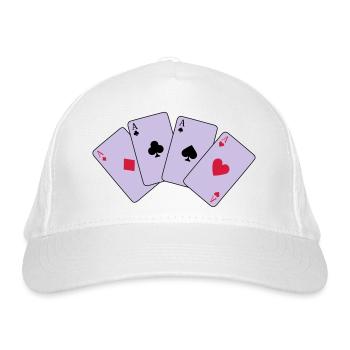 Card Game, Poker, Ace - Casquette classique bio - blanc - Devant