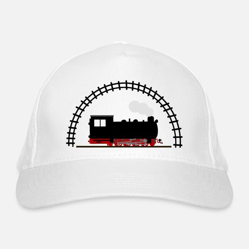 Dampflok Schiene Eisenbahn Bio-Baseballkappe