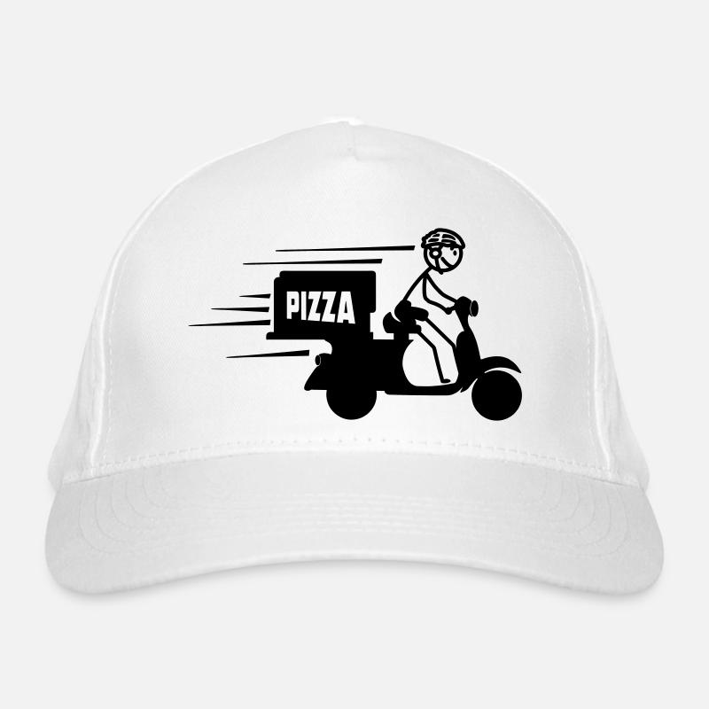 Rollerpaket oder Pizzatext PIZZA Bio-Baseballkappe