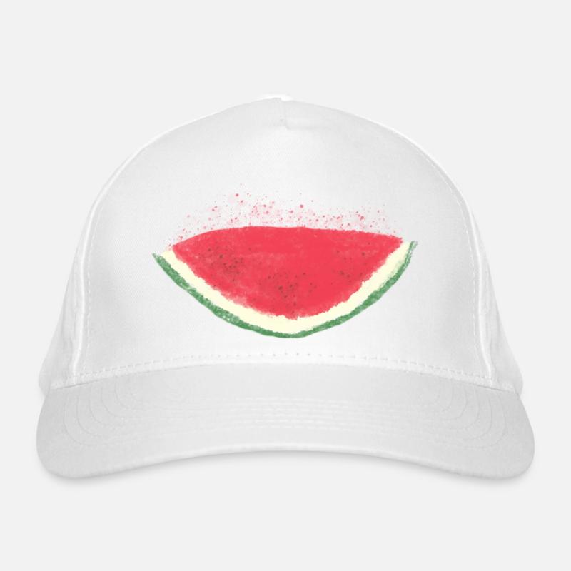 Melon, pastèque, aquarelle Casquette classique bio