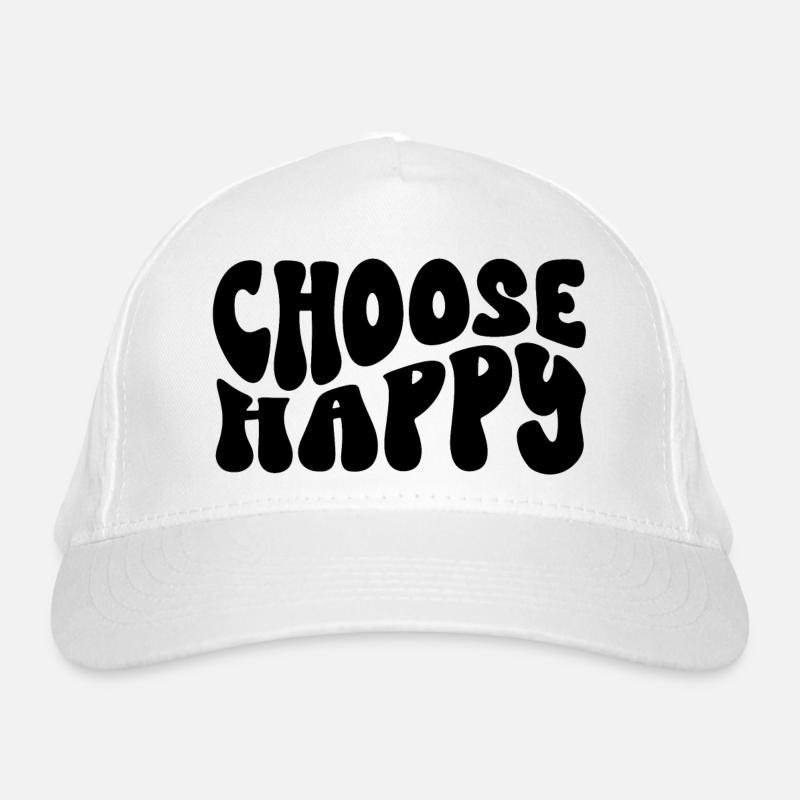 Choisissez un design heureux, une déclaration de bien-être Casquette classique bio