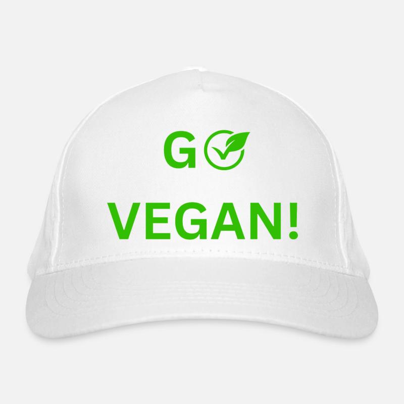 Veganer Stil mit Herz: Einzigartiges Design Bio-Baseballkappe