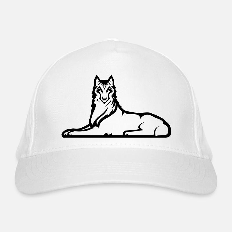 Lone Chechen Wolf - One Black Color Organic Baseball Cap