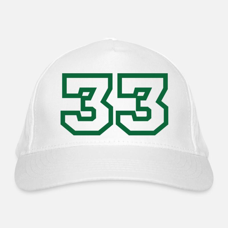 Nummer 33 grüner Sport Bio-Baseballkappe