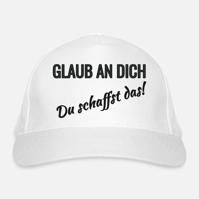 Glaub am dich - Bio-Baseballkappe - Weiß
