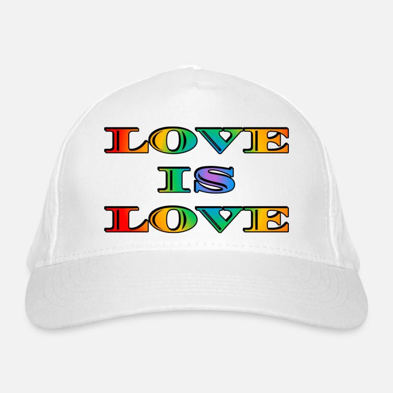 Arc-en-ciel L’amour est l’amour - Casquette classique bio - blanc