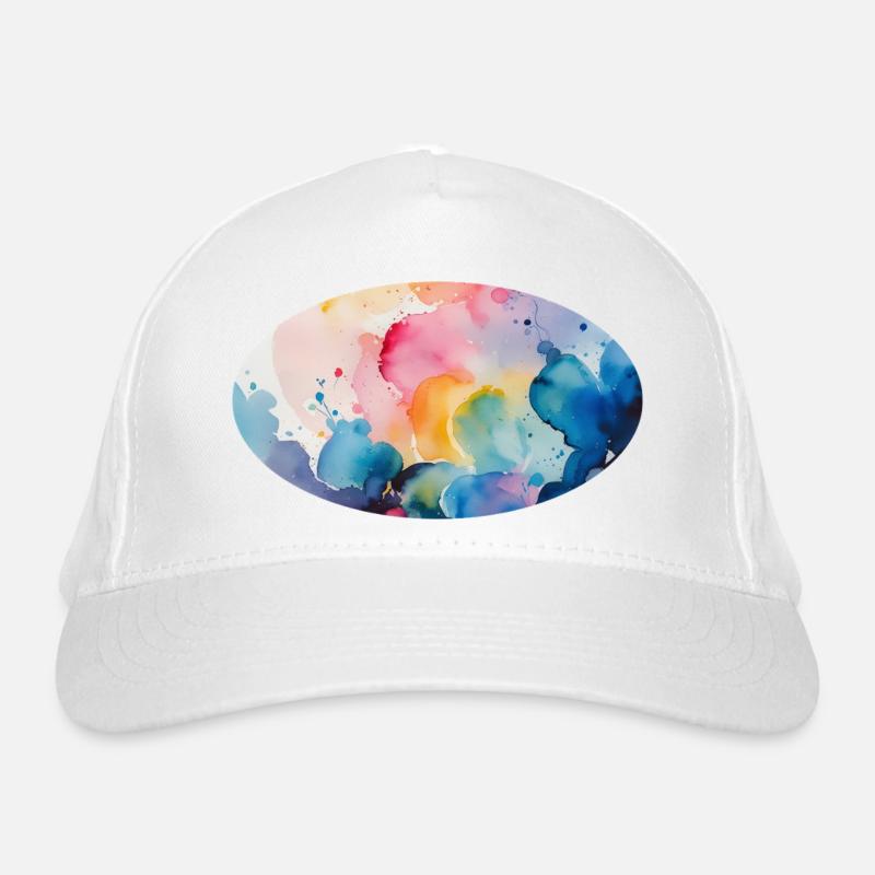 Watercolor Paint Explosion on Canvas Organic Baseball Cap