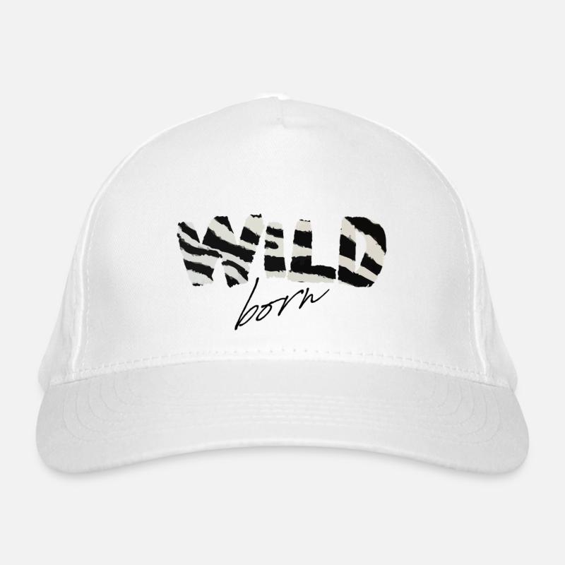 Wild Born Zebra Stripe Logo Organic Baseball Cap