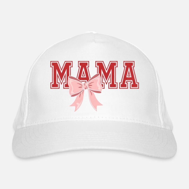 Mama Schleife – Klassisches Mama Typo Design Bio-Baseballkappe