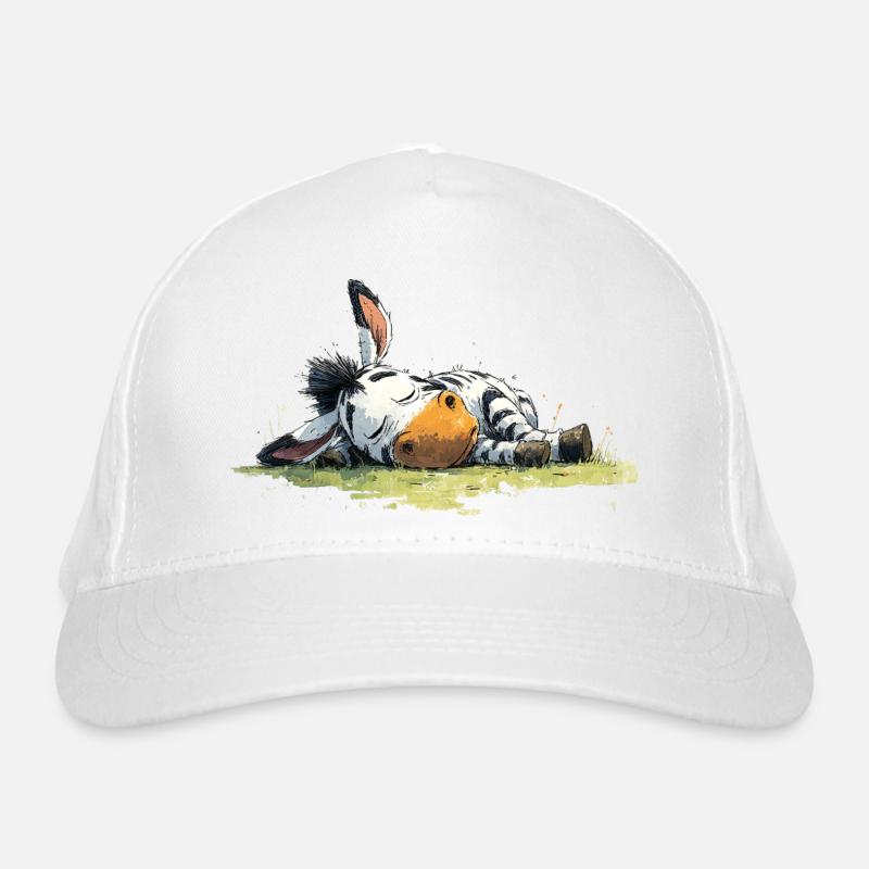 Schlafendes Zebra Bio-Baseballkappe