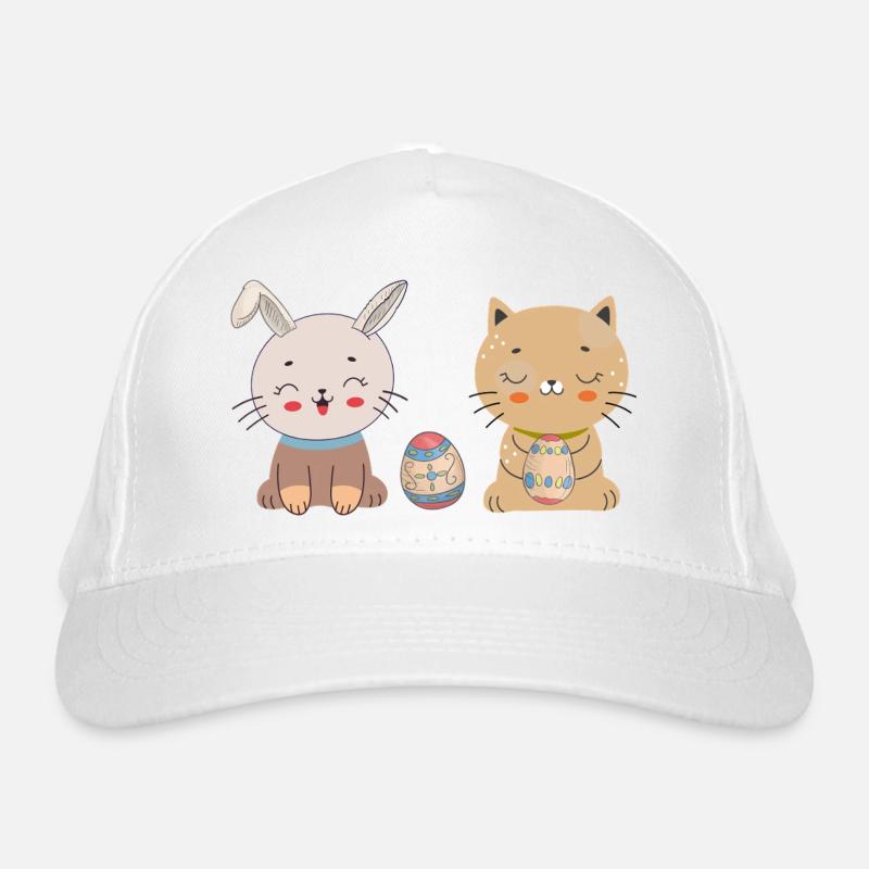 Cute Cats Easter Organic Baseball Cap