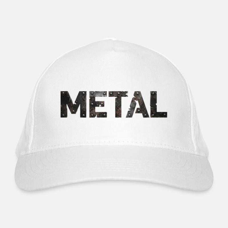 Rostiges Metallbuchstaben-Design Bio-Baseballkappe