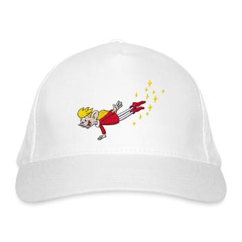 Weihnachtsmann & Co. KG Stickmotiv Elfe - Bio-Baseballkappe - Weiß - Vorne