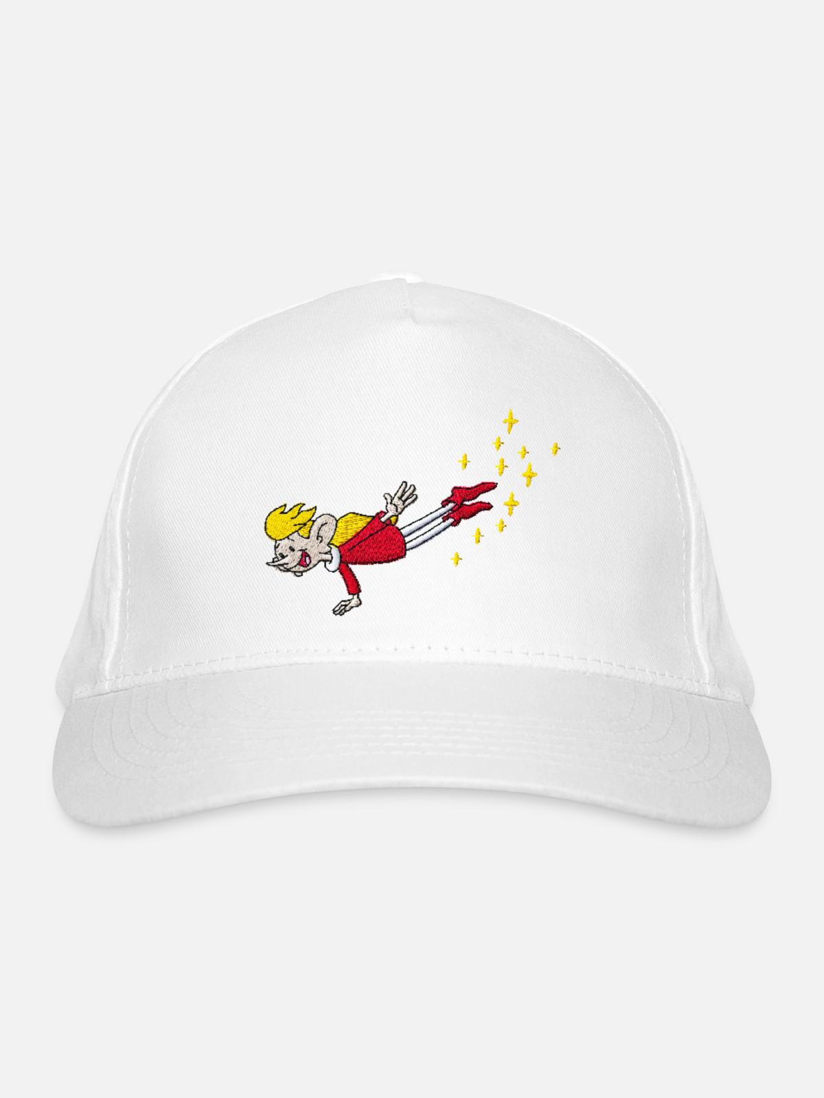 Weihnachtsmann & Co. KG Stickmotiv Elfe - Bio-Baseballkappe - Weiß - Vorne
