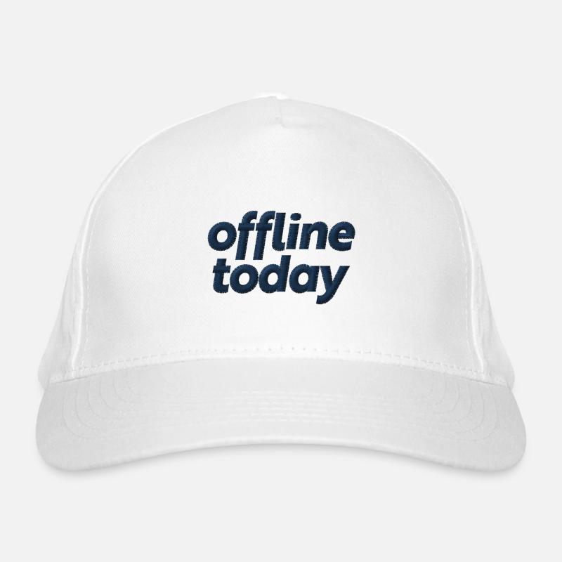 Offline heute bestickt Bio-Baseballkappe