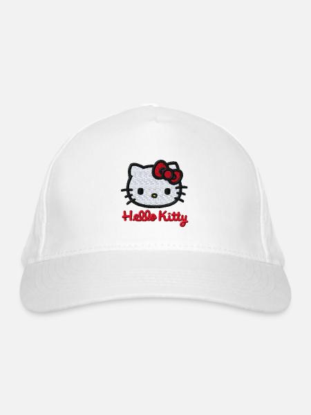 Hello Kitty Stick Portrait - Bio-Baseballkappe - Weiß