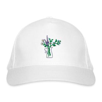 Flower vase - Organic Baseball Cap - white - Front