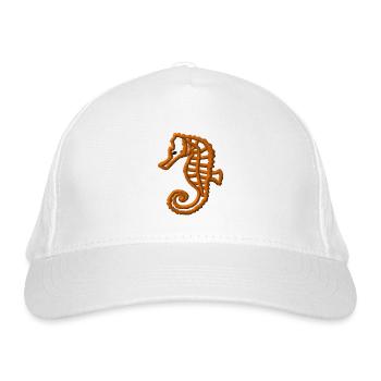 Hippocampe brodé - Casquette classique bio - blanc - Devant