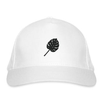 Monstera - Bio-Baseballkappe - Weiß - Vorne