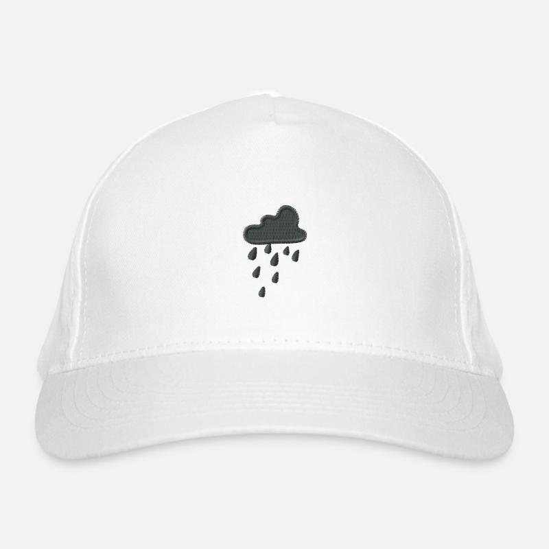 Rain Cloud Embroidered Organic Baseball Cap