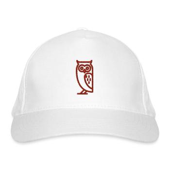 Eule - Bio-Baseballkappe - Weiß - Vorne