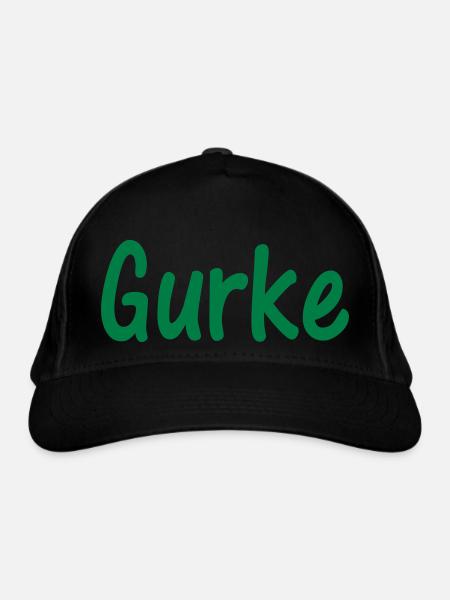Gurke - Bio-Baseballkappe - Schwarz