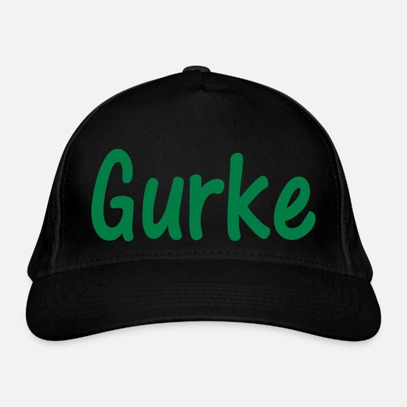 Gurke - Bio-Baseballkappe - Schwarz