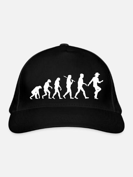 Evolution Linedance Männer - Bio-Baseballkappe - Schwarz