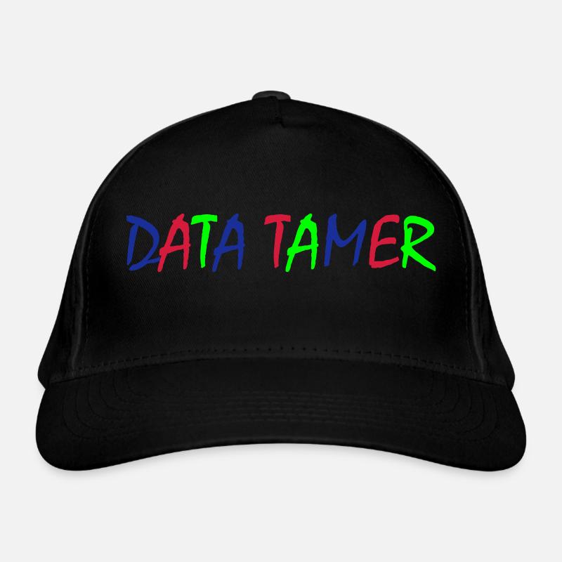 Data Tamer – Typographie colorée en bleu, rouge, vert Casquette classique bio