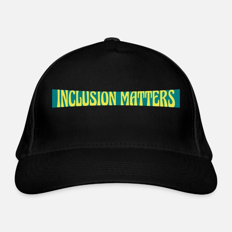 inclusion matters Logo Zitat Bio-Baseballkappe