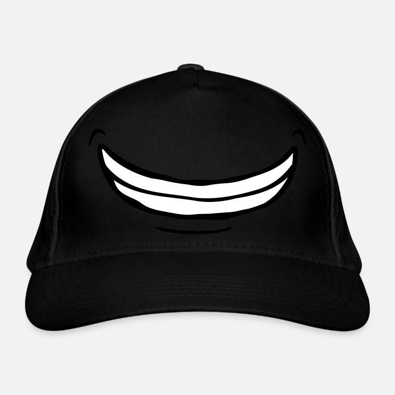 Wide exuberant comic grin Organic Baseball Cap