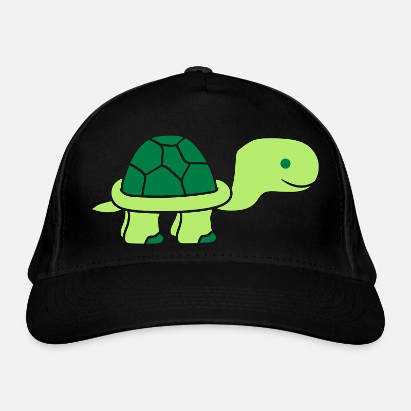 turtle legs feet run go small baby boy cartoon com - Organic Baseball Cap - black