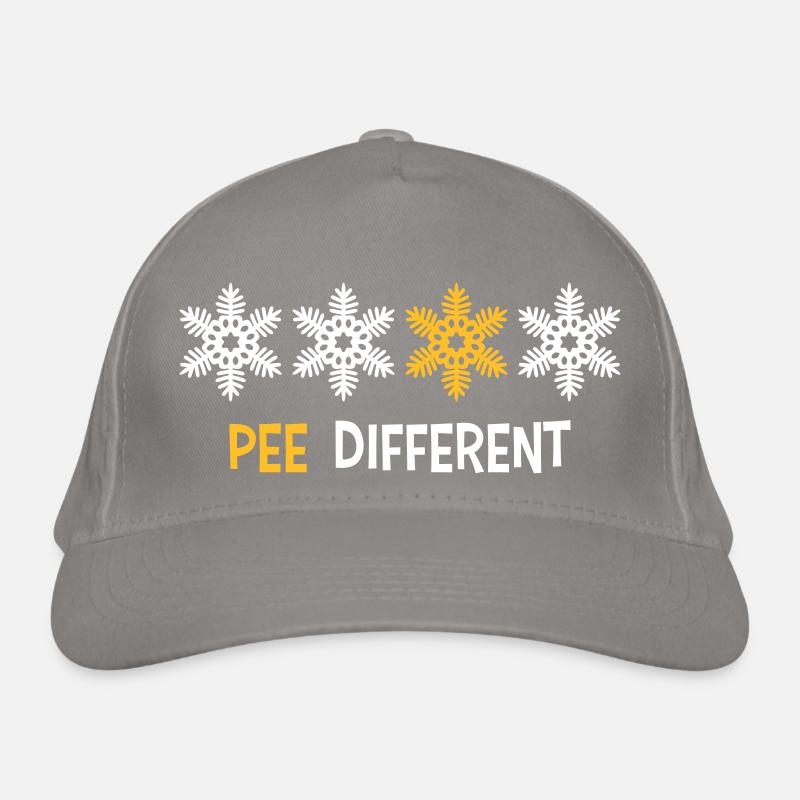 Pee Different Gelber Bio-Baseballkappe
