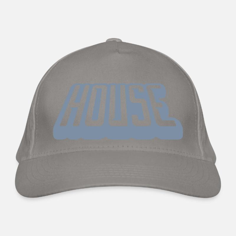 Music House Lettering Logo Organic Baseball Cap