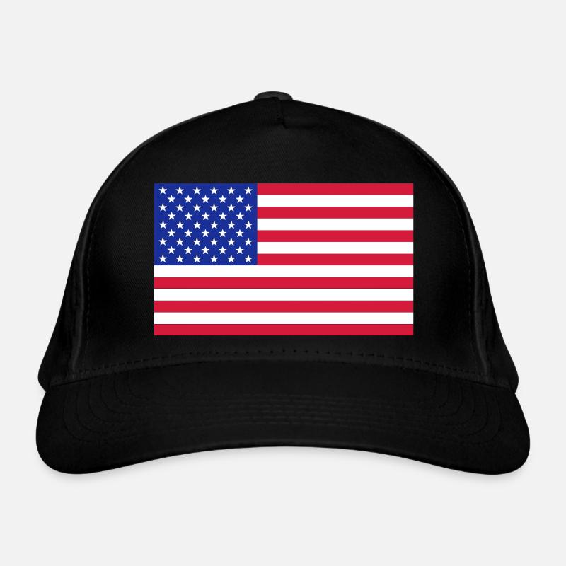 drapeau_etats_unis - Casquette classique bio - noir